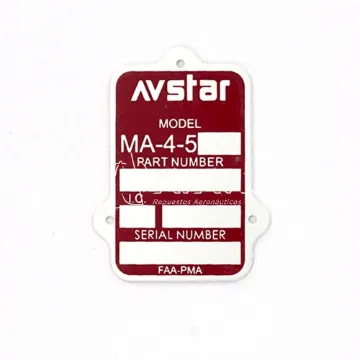 Avstar Placa Identificación MA-4-5