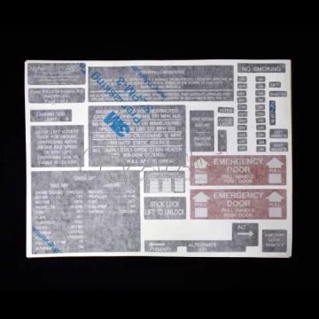 Higher Graphics Kit Decals Interior PA25 Blanco Sobre Negro